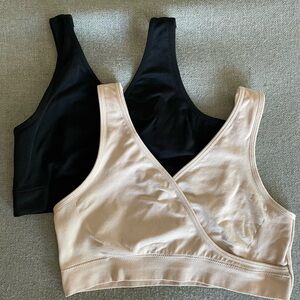 Everyday Seamless Bralette Set - Black & Nude